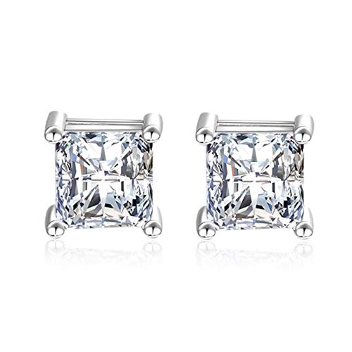 Boucles d'oreilles cristal carré argent massif accessoires bijoux mariage femme