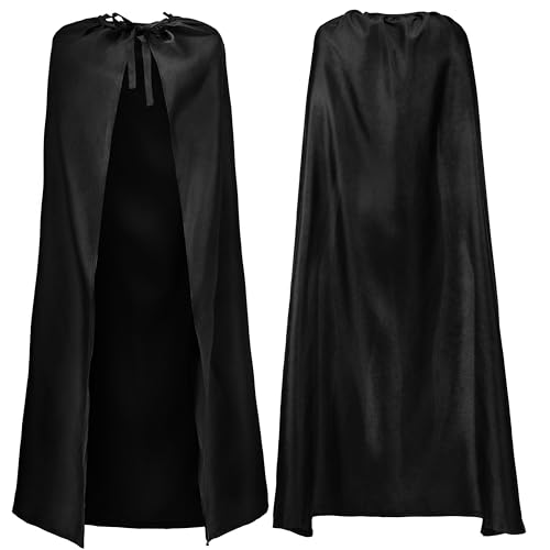 Spooktacular Creations Black Cape Adult, Halloween Costume Men Cosplay cover