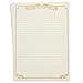 Paper Junkie Letter Paper & Envelopes Set - 60 Sheets (7.2 x 10.2 In) & 30 Ivory Envelopes (4 x 7.7 in), Gold Border, 100 GSM - Vintage Lined Stationery for Love Letters & Invitations