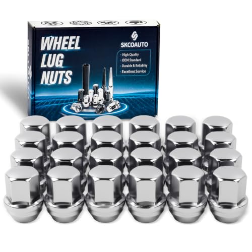 Image of M14x1.5 Lug Nuts 24 Pcs for Silverado Anti-Rust Chrome