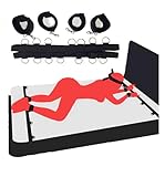 Bed Bondaged Restraints Sex Kit for Couples Under King Bed Women Sex Tied Down Straps for Ankles and Wrists Spreader Bars Adult Play Queen Bed Sex Handcuffs SM Bonage Set for Bedroom Toys Sweater