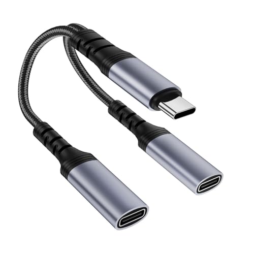 Adaptateur USB C double femelle charge et écoute simultanée sans perte
