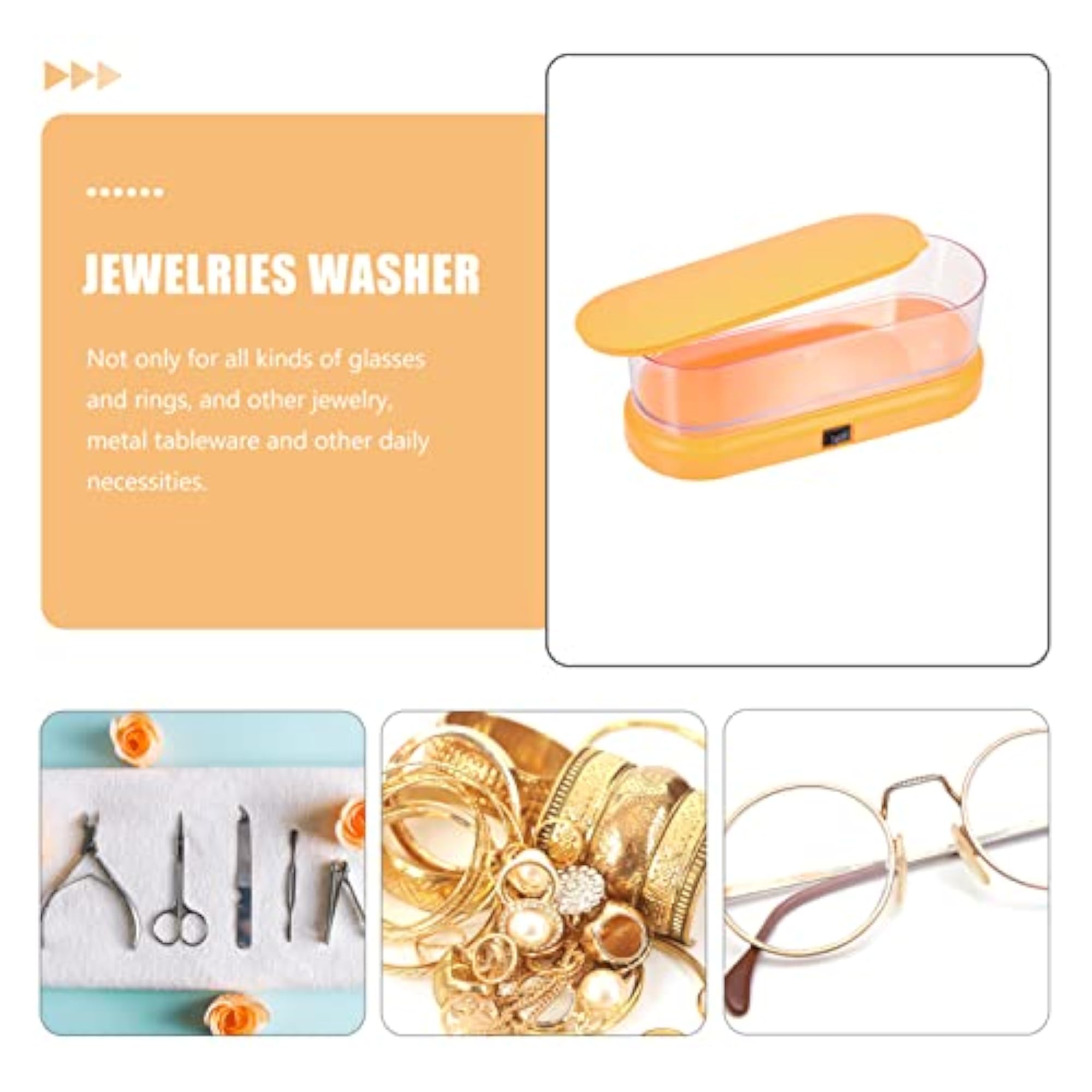 Jewelry Washer Clean Box for Rings & Necklaces