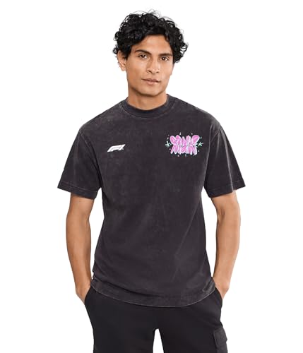PUMA, Men's, Formula 1 Miami Go Wild Graphic T-Shirt, Black, Large