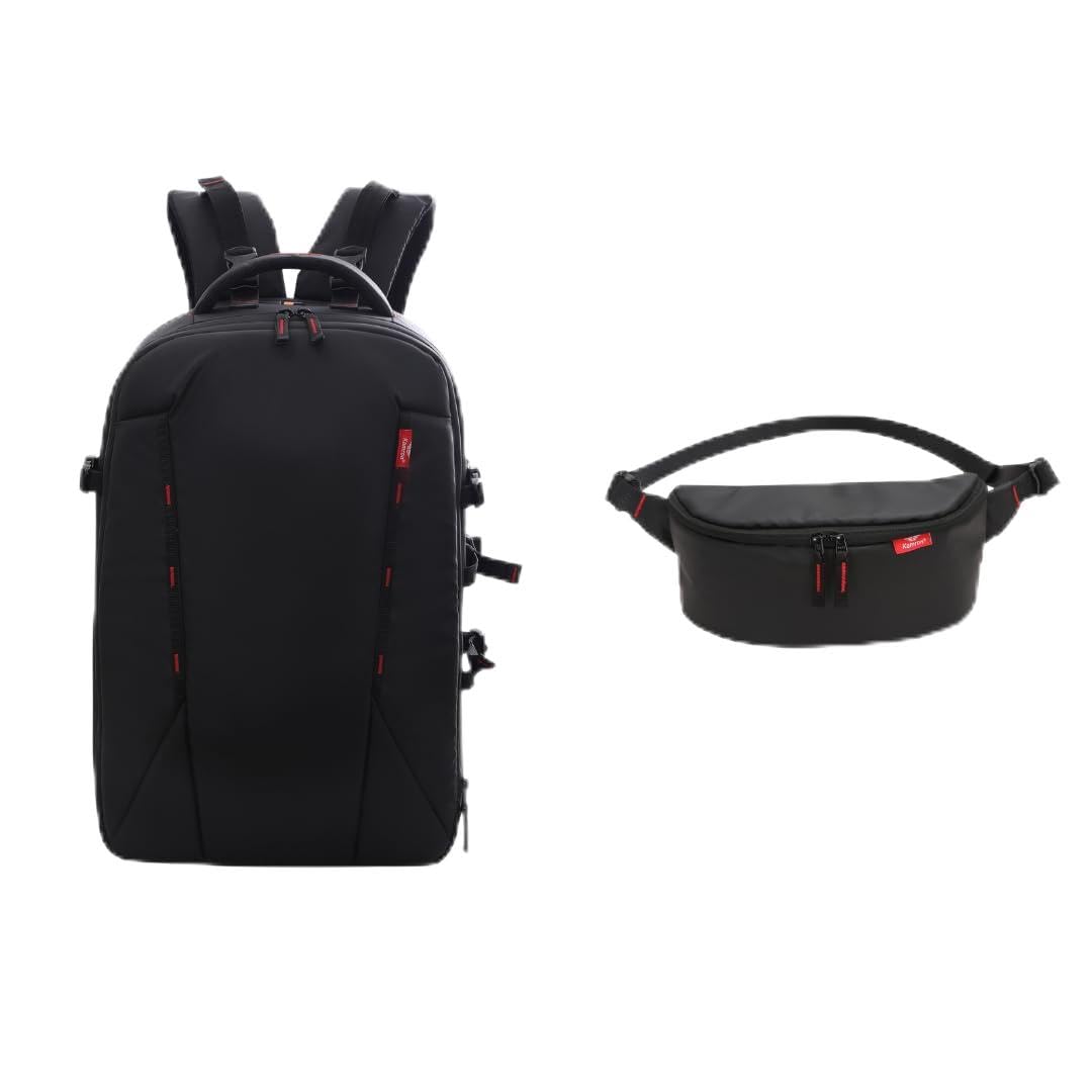 Kamron Tough BP Max Camera Backpack With Laptop Compartment For Dslr Camera Lenses Gimbal Case And Other Accessories (Black)