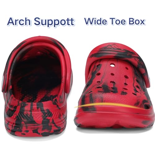 Image of Kids Tie Dye Garden Clogs for Boys Girls | Lightweight Slip-On Water Shoes with Arch Support