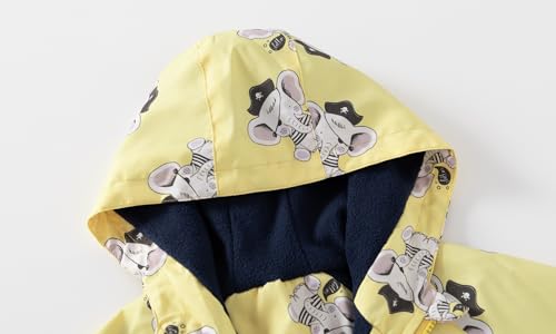 Meufam Toddler Boys Girl Cute Cartoon Plaid Print Zip Jacket Hooded Plush Fashion Lightweight Windbreaker Coats Outerwear3