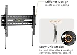 GPlus+ Support Mural TV de Qualité Premium pour la plupart des Téléviseurs de 32 à 75 po, Support TV Incliné Profil Bas jusqu'à VESA 400x400mm et Charge de 165LBS/75Kg, Facile pour le Centrage de la TV et Gain de Place KL38-44T