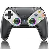 PS5コントローラー PS5 Pro/Slim/PC対応 デュアル振動 マクロ Turbo連射機能 Bluetooth 無線/有線接続 RGBライト 6軸モーションセンサー搭載 ホール効果スティック 3.5mmオーディオジャック スピーカー内蔵 ワイヤレス ゲームパッド