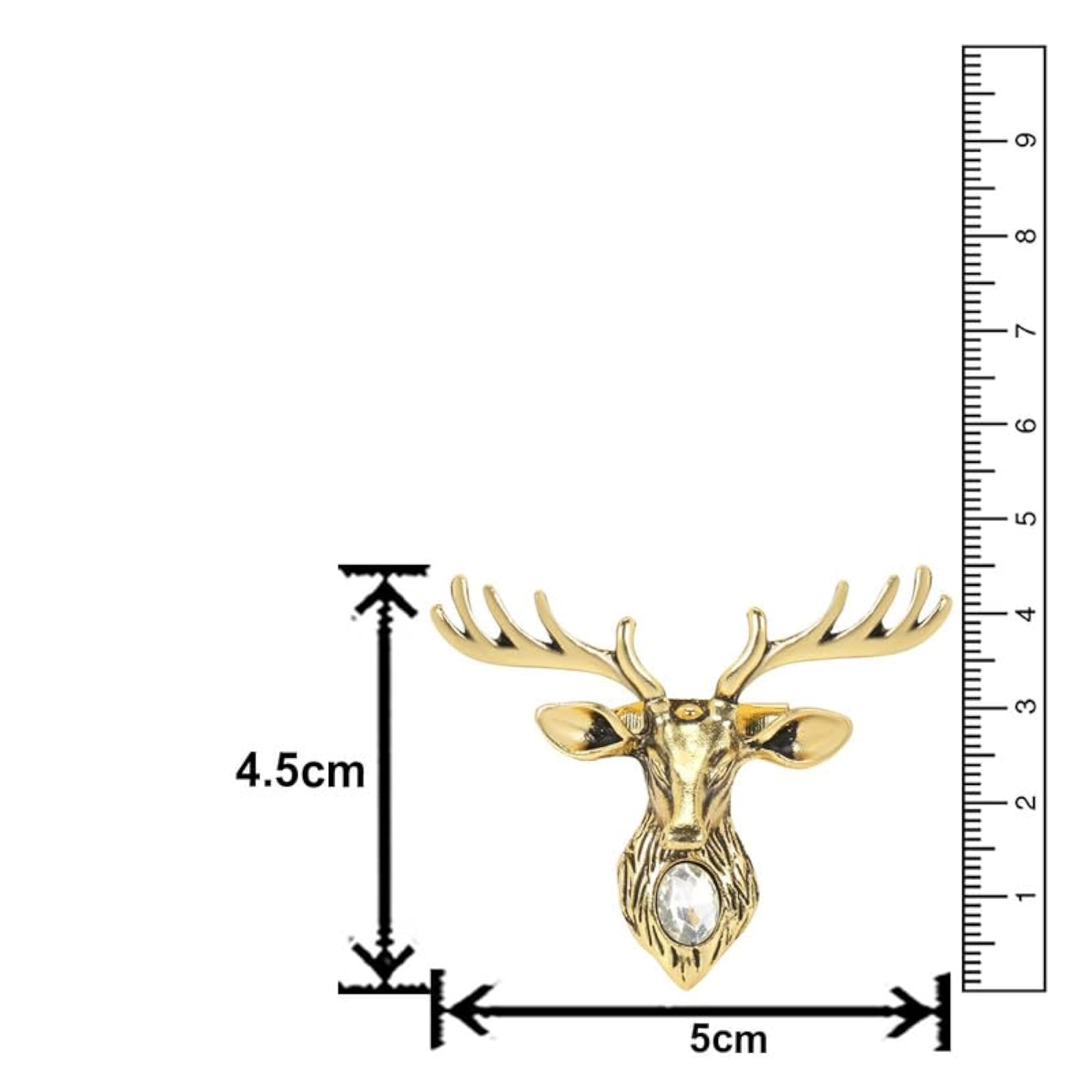 Deer-Shaped Wedding Lapel Pin/Brooch with Crystal