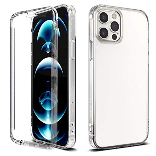 GAPlus Carcasa Funda frontal y trasera para iPhone 12 Pro Max de 6.7 pulgadas, transparente, protección completa, rígida, suave, delgada, a prueba de golpes