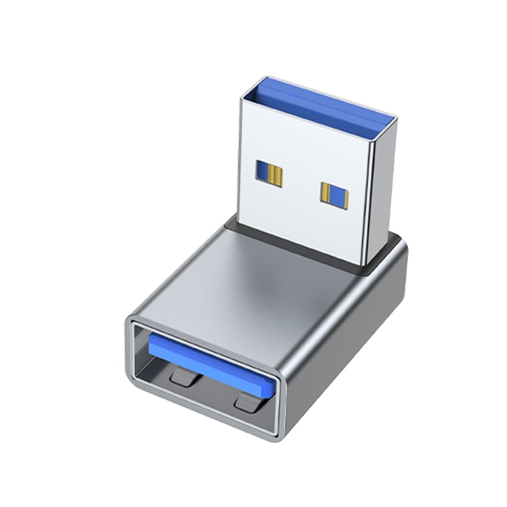 Elnwnnkc USB Male to Female 90 Degree Right Extension Adapter USB Upward Connector Data Sync for Laptop USB
