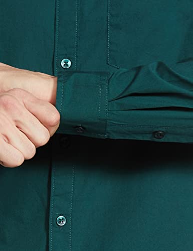 Image of The Indian Garage Co Men Slim Fit Solid Full Sleeves Cutaway Collar Casual Shirt