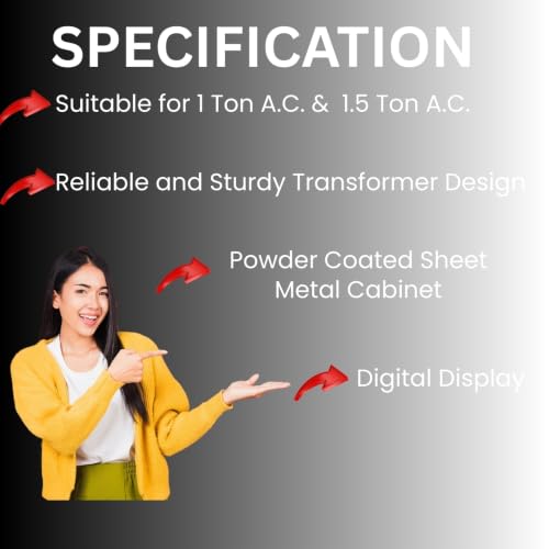 Image of WMT 400D Voltage Stabilizer for Up to 1.5 Ton Air Conditioner | 130V-300V Wide Working Range | Digital Display | High & Low Voltage Protection | Metal