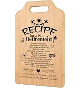 Retirement Gift for Women Men 2024, Engraved Bamboo Cutting Board 12