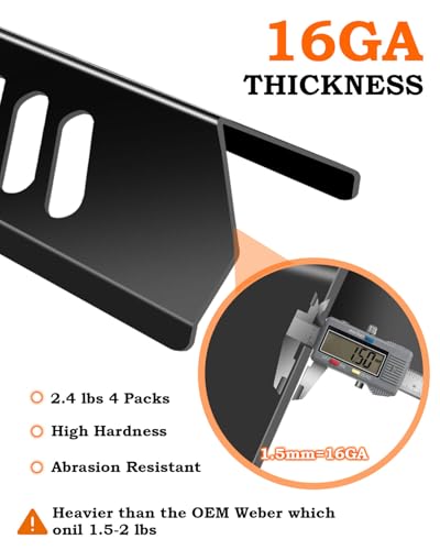 Paayox Grill Heat Shield 15 inch Burner Covers for Backyard GBC1460W GBC1461W DynaGlo DGF510SBP, 5 PCS BBQ Grill Heat Plates Uniflame Dyna glo Grill Replacement Parts