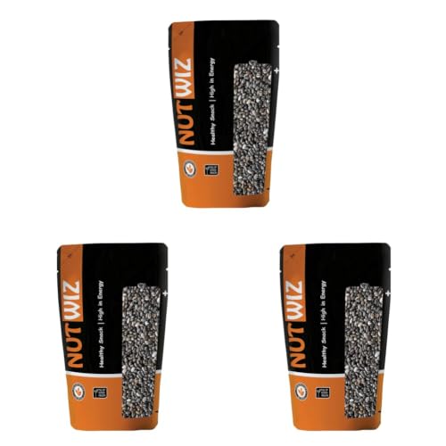 Image of Nutwiz Dried Fruits Nuts And Seeds (Chia Seeds, 250g) (Pack of 3)