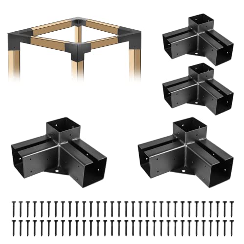 TROPTOLKY Supports de pergola 4 x 4 (réels : 9,3 x 9,3 cm), kit de ...