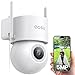 Produktbild AOSU 3K 5MP Überwachungskamera Aussen,Kabel WLAN Kamera Outdoor Überwachung außen Mit 400Lm Spotlight Full Color Nachtsicht 360° PTZ Ansicht IP Kamera Outdoor, 24/7 Aufzeichnung, Fahrzeugschutz