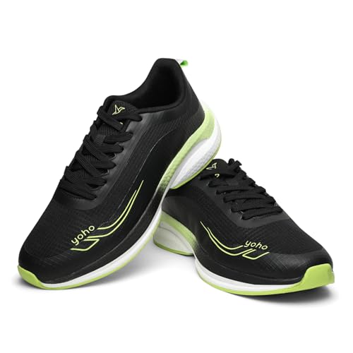 Image of YOHO RushHour Dynamiq Sports Shoes for Men |Cushioned Insole, Stylish, Casual & Sneakers for Gents | Lightweight, Anti-Skid Shoe for Gym, Walking, Running & Everyday Use-1800