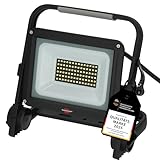 Brennenstuhl LED Baustrahler JARO 7060 M (50W, 5800lm, 6500K, IP65, 5m Kabel, dimmbar, LED Arbeitsstrahler mit Schnellspannverschluss)
