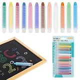 HABNI 12 Stück Tafelkreide Bunt für Kinder, Kreidestifte für Tafel...