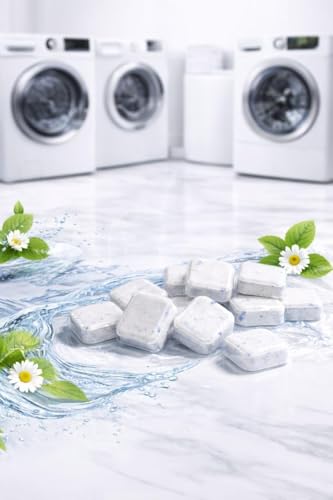 Image of Washing Machine Cleaner Tablets (20 Tablets) | Drum & Pipe Deep Cleaner | Lavender Scent | Removes Odour, Limescale & Residue | For Front Load & Top Load Fully Automatic Washing Machines (Lavender)