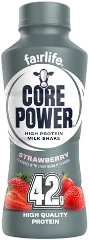 Core Power Elite High Protein Shake, Strawberry, 42g Bottle, 14oz