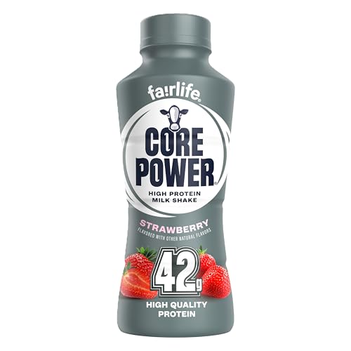 Core Power Elite High Protein Shake, Strawberry, 42g Bottle, 14oz