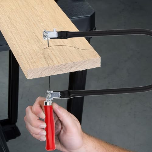 TXErfolg Laubsäge Set inkl. 8 Sägeblätter(4#6#8#10#) und Laubsägebogen für Metall und Holz Mit Holzgriff Laubsäge mit Sortierte Sägeblätter Präzise Schnitte Feinsäge Holzarbeiten