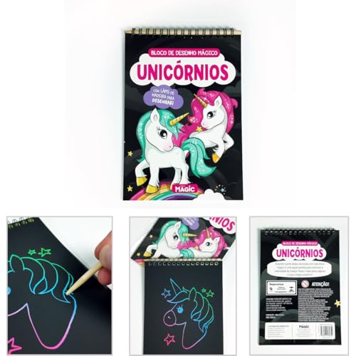 Unicórnios - Bloco de Desenho Mágico