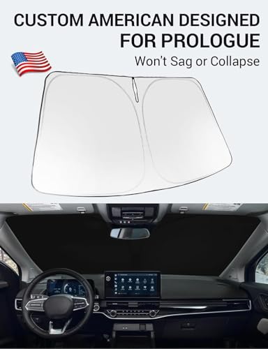 Image of Proadsy 2026 Upgrade Windshield Sun Shade Custom Fit Prologue 2024 2025 2026 Foldable Front Sunshade Protector Sun Visor Blocks UV Rays Keep Car Cooler Accessories