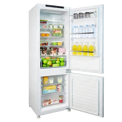 magictec Frigo encastrable 178 cm réfrigérateur encastrable congélateur 177 froid ventilé | Refrigerateur congelateur armoire no frost | 236 L (168 L/68 L),2 portes | Classe énergétique D