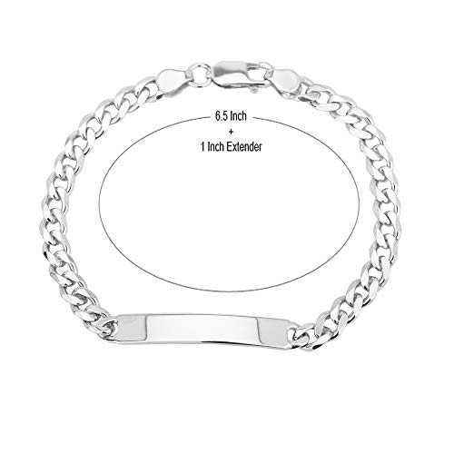 Vanbelle Sterling Silver Jewelry Id Bracelets With Rhodium Plating For Men And Women #TOP3