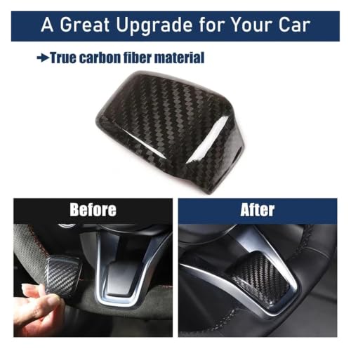 Cubierta decorativa de fibra de carbono auténtica para volante Alfa Romeo Stelvio 2