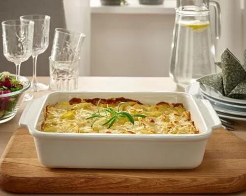 Conj. Travessa 3 Unidades Ceramica com Alça Assadeira Branca Jogo Completo Forma Pequeno Médio Grand