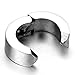 Pair of Huggie Hinged Hoop Earrings Non-piercing Clip on Earrings Unisex Men Women