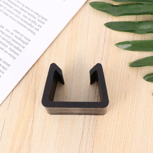BETOOKY パティオ家具クリップ 4.25cm スロット チェアクリップ プラ製 ラタン家具用 ソファセクショナルコネクタ ブラック 4個セット 店舗 寝