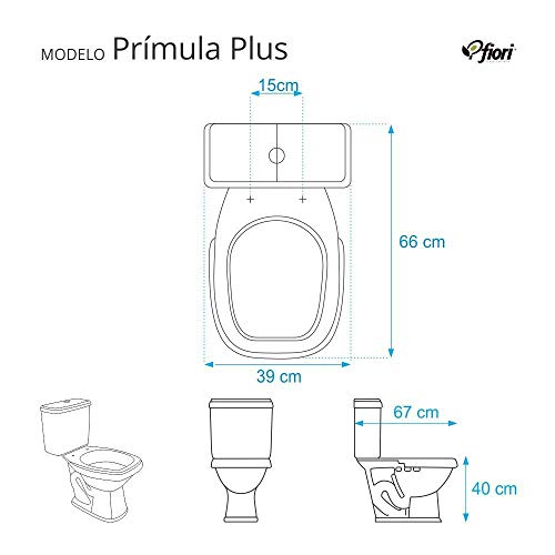 Assento Sanitario Primula Plus Branco para vaso Fiori