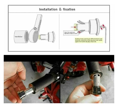 Rétroviseurs Moto Universels 7/8 Guidon Pliables Ajustables - 4