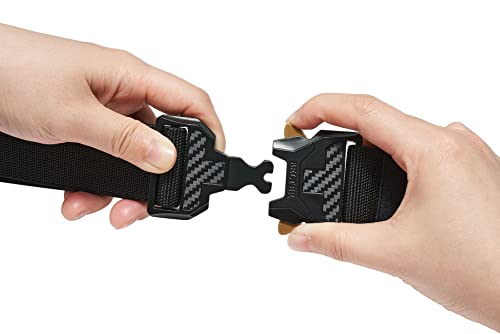 BELTER Tactical Belt Mens Utility Elastic Belts Military Nylon Web Work Belt with Heavy Duty Quick Release Buckle3