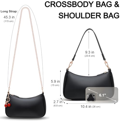 Zfkqzx Shoulder Bag for Women Cute Hobo Cherry Crossbody Purse Retro Clutch Underarm Handbag by Zfkqzx - Used condition - Image 3