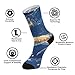 SyXIOP Aesthetic Gold Deer Fashion wicking crew socks running casual wicking mens crew socks (2-Pair)