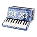 Piano Accordion 22 Key 8 Bass - Adjustable Strap - Pure Sound - Keyboard Instrument for Amateurs & Professionals