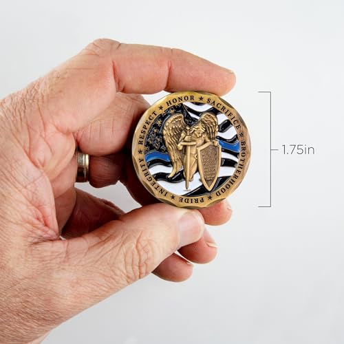 Monedas de Desafío Policía Pack de 10 Color Oro miniatura 5