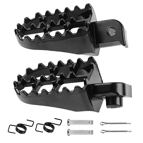 FLYPIG Aluminium Footpegs Foot Pegs Footrest Foot Rest For Dirt bike 50 70 90 110 PW50 TW200 XR50R XR70 CRF50 CRF50F CRF70 CRF70F CRF80 CRF80F CRF100F KLX110 TT225S Black