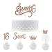33 Rose Gold Glitter Sweet Sixteen Birthday Party Decorations Sweet Sixteen Cupcake Topper Kit With Figure 16,Crown,Sweet,3D Tulle Dress Cupcake Toppers for Sweet Sixteen Birthday Party Decorations