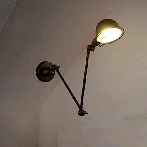 Lámpara de pared industrial plegable para salón y dormitorio retro con brazo telescópico LED