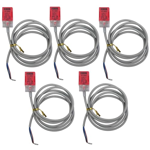 5 interruptores de sensor de proximidad inductivo cuadrado PL-05N DC 10-30V NPN NO cuadrado de 3 cables