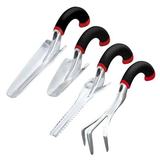 Radius Garden 30411 Ergonomic Garden Hand Tool Set, Red